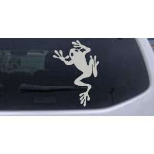Frog Animals Car Window Wall Laptop Decal Sticker    Silver 20in X 28 