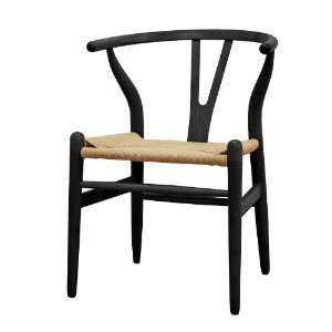  Wishbone Chair   Black Wood Y Chair: Home & Kitchen