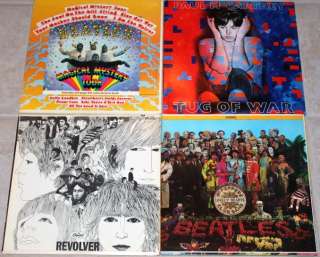   LPs Beatles Records   Tug of War   Sgt. Pepper   REVOLVER   MMT