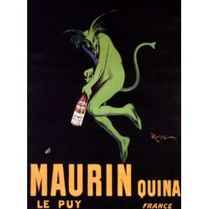  MAURIN QUINA LE PUY GREEN DEVIL FRENCH VINTAGE POSTER 