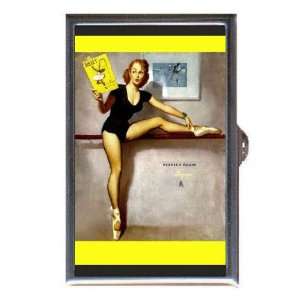  PIN UP GIRL ON BALLET BARRE Coin, Mint or Pill Box Made 