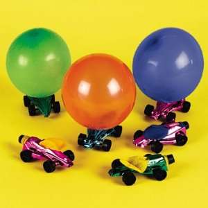  12 Metallic Car Balloon Racers   Novelty Toys & Vehicles 