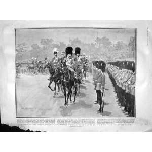   1903 KING ENGLAND BIRTHDAY TROOPING COLOUR KING SERVIA: Home & Kitchen