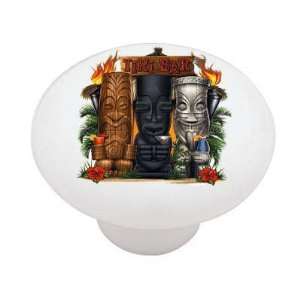  Tiki Bar Statue Decorative High Gloss Ceramic Drawer Knob 