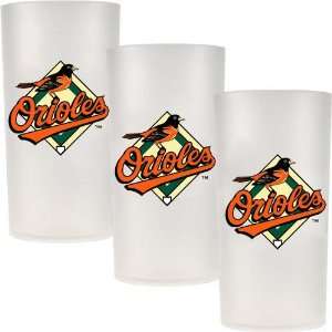  Baltimore Orioles Frosted Tumbler 3 Pack Sports 