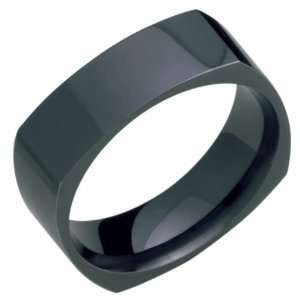   Black Titanium Wedding Band for Him and/or Her Alain Raphael Jewelry