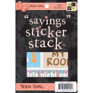  Sayings Sticker Stack 4X6 10 Sheets/Pkg Teen Gir 