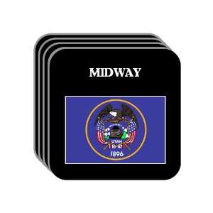  US State Flag   MIDWAY, Utah (UT) Set of 4 Mini Mousepad 