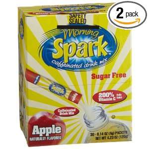 Morning Spark Sugar Free Caffeinated Drink Mix, Apple, 30 Count 