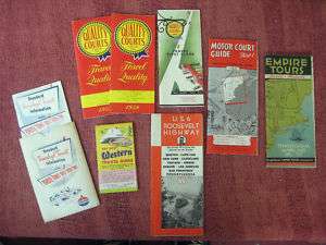 TRAVEL GUIDES set of 8 Maps & Brochures 50s & 60s  