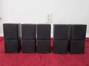 NEW (5) Dual Cube Speakers.w/ M&K KX10 Subwoofer & HDMI Receiver 