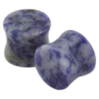 Pair 2 Organic Lapis Lazuli Saddle Stone Plugs  