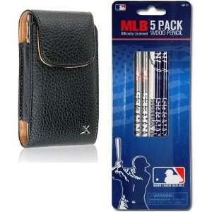   Pouch Case for Apple iPhone 4 (Gift MLB, licensed, 5pk Wood Pencil