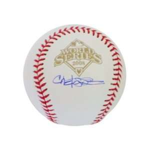   Autographed Baseball   star first baseman of the 2008 World Series