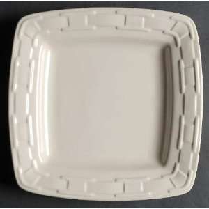 Longaberger Woven Traditions Ivory Square Luncheon Plate, Fine China 