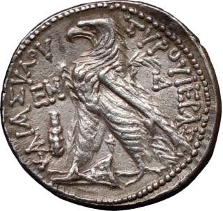 PHOENICIA TYRE 82BC Silver Shekel Melqarth Eagle  