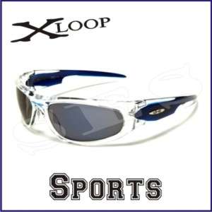 XLOOP Sunglasses Shades Mens Sports Casual Trans Blue  