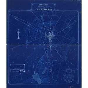 Map Map of the battlefield of Gettysburg Office of the New York Board 