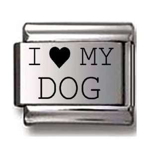  I Love My Dog Italian charm: Jewelry
