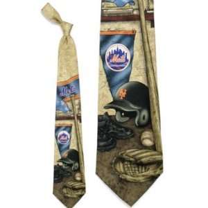 New York Mets MLB Nostalgia #2 Mens Neck Tie (100% Silk):  