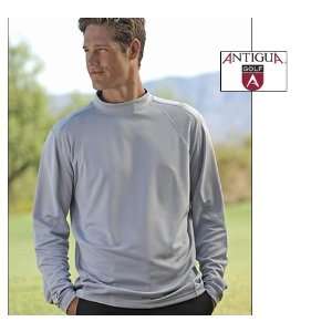 Antigua Technical Long Sleeve Mock Neck Golf Shirt (Color=Black   010 