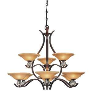    Lavery 4489 167B Grahmton 9 Light Chandeliers in Deep Lathan Bronze