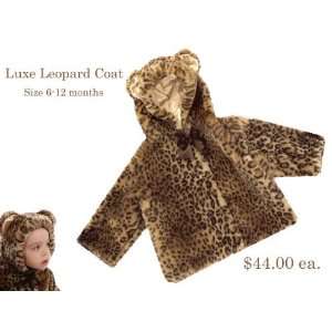  Bearington Collection   Luxe Leopard Hooded Baby Coat (6 