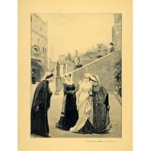  1921 Beatrice Portinari Dante Meeting Florence Italy 