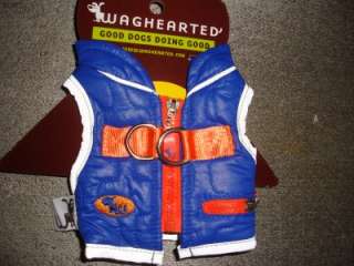 WAGHEARTED SAFE & HAPPY QUILTED VEST HARNESS xs blue  