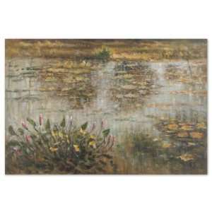 Uttermost 60 Inch Water Lillies Frameless Hand Painted Oil Painting 