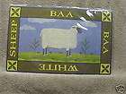 Baa Baa White Sheep Tin Metal Decor Sign Farn