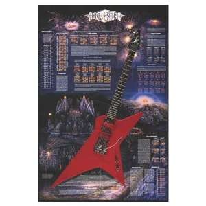  Guitar  Rock Guitar Music Poster, 24 x 36 Home 