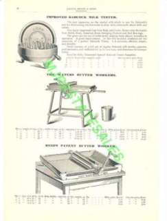 1903 Babcock Cream Tester Reids Butter Worker AD  