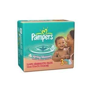    Pampers Baby Wipes Refill Pack Spring Blossom 216 count: Baby