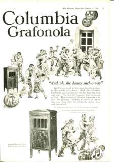 Lot of 1920 COLUMBIA GRAFONOLA Nice Vintage Ads   2  