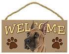 great dane dog welcome sign 10 x 5 
