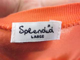 on a SPLENDID Orange Long Sleeve Shirt Top in a Size Large. This top 