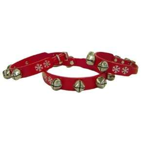   Red Jingle Bells Christmas Pet Dog Collar 5/8 x 14 