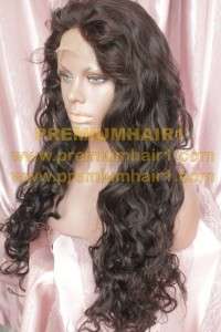 Full Lace Human Hair Indian Hair Remi Remy Wig 28/34 Black #1b EK53A 