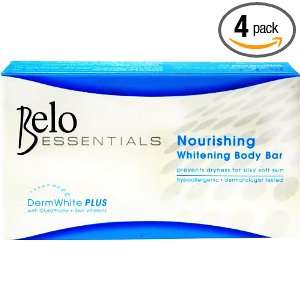  4 BARS Belo Essentials Nourishing Whitening Body Bar Soap 