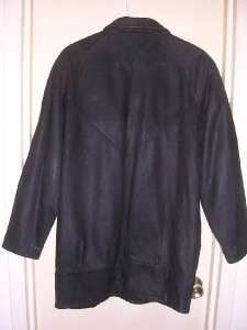 Vintage Badlands Black Suede Car Coat/Jacket [S M]  