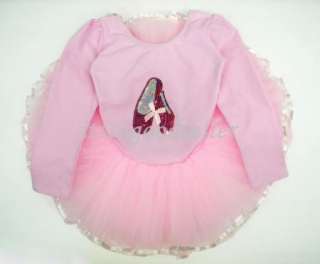   Short Sleeve Leotard Pink Ballet Dance Costume Tutu Dress 3 8Y  