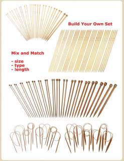 Knitting Needles Bamboo Single Point Size 0 17 16x2 pcs 10 Inch 