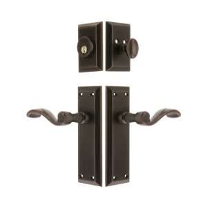 Fifth Avenue Entry Set with Portofino Levers Keyed Alike in Oil Rubbed 