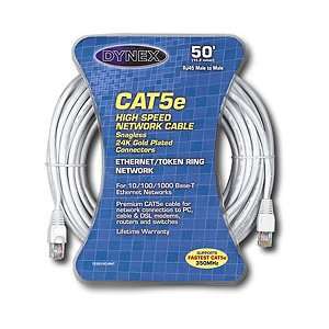  50  Dynex Cat 5e High Speed Network Cable Electronics