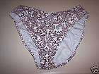 SIA SWIMSUIT brown white BOTTOMS size 14 V front NEW