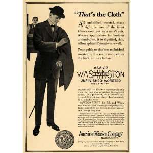  1912 Ad Washington 1789 Fabric Mens Suits Amer Woolen 