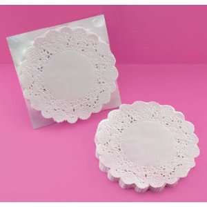  School Smart Paper Lace Doilies   8 Inch Round   Pack of 