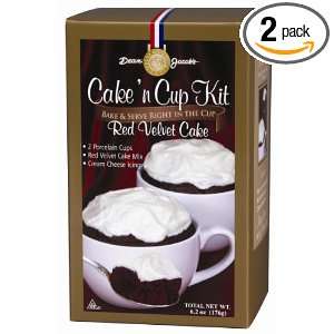 Dean Jacobs Red Velvet Cake N Cup Kit, 6.3 Ounce (Pack of 2):  
