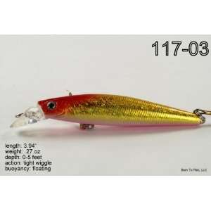   Red Minnow Crankbait Fishing Lure for Bass & Trout: Sports & Outdoors